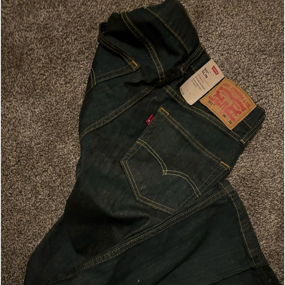 Levi’s Men’s 511 Slim Fit OG Stretch Dark Blue Jeans 30x32 NWT